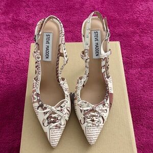 Steve Madden Women's Graphic Heels - Brown and Cream
